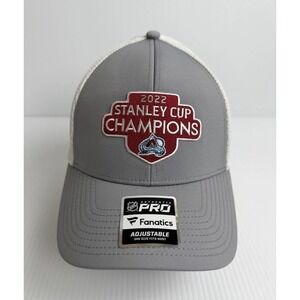 Fanatics Colorado Avalanche 2022 Stanley Cup Champions Trucker Hat Gray New